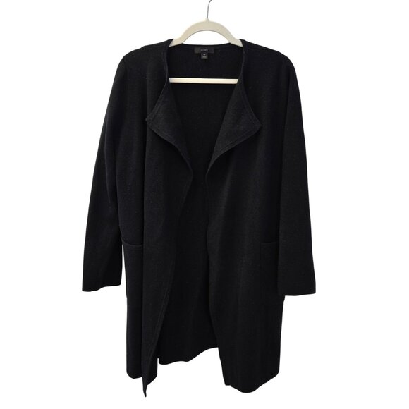 J. Crew Wool Blend Open Cardigan Longline Sweater Size Medium - Picture 1 of 6
